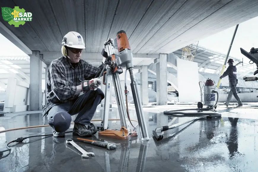 Дриль для буріння Husqvarna Construction DMS240 + стійка (9651736-03) 9651736-03 фото