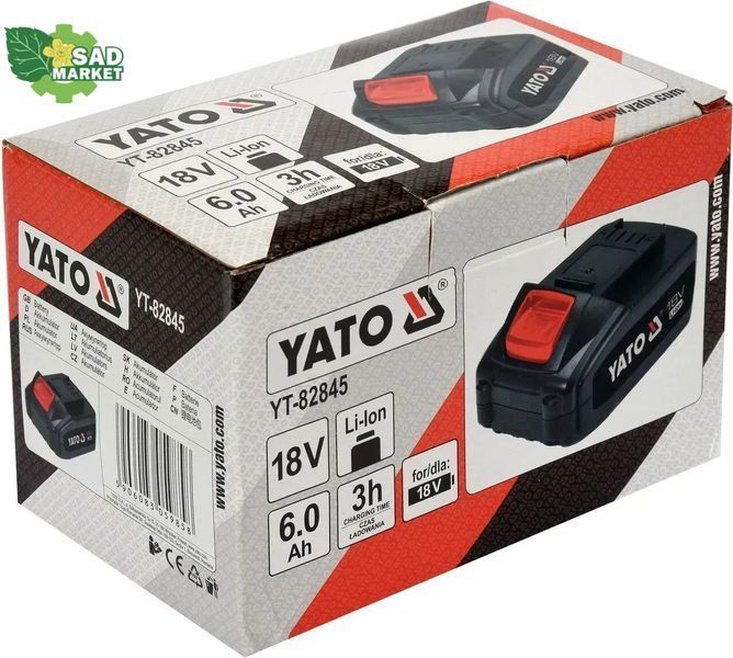 Аккумулятор YATO YT-82845 18 В, 6.0 А/ч YT-82845 фото