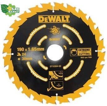 Диск пильный DeWALT 190х30мм 24 зубов (универсальное применение для DWE575,DWE576) (DT10304) DT10304 фото