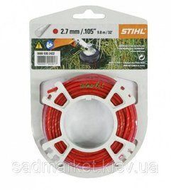 Волосінь косильна STIHL &Oslash; 2,7 мм х 9 м кругла (малошумна) 00009302422 фото