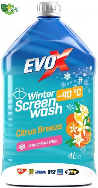 Омивач скла MOL Evox Winter Citrus Breeze -40°C 4л MOL Evox Citrus -40 4л фото
