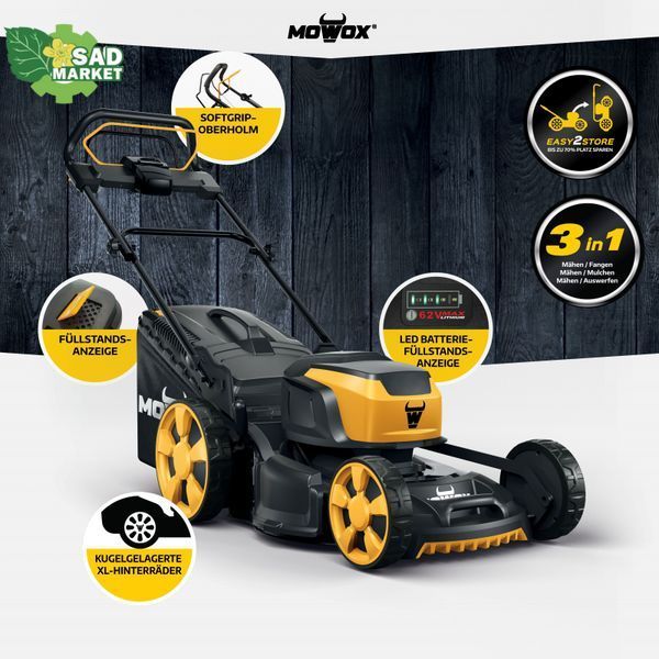 Газонокосилка аккумуляторная Mowox EM 4662 SX-Li (с аккумулятором и зарядным устройством) 10000190 фото