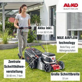 Газонокосилка аккумуляторная AL-KO 51.4 Li SP Comfort (АКБ и ЗУ) 123086 фото