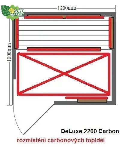 Сауна інфрачервона Deluxe 2200 Carbon - BT 642200KC-BT фото