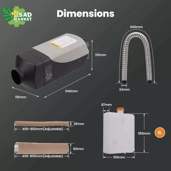 Автономний дизельний обігрівач MaXpeedingRods MXR-1FA (2 кВт) MXR-1FA фото