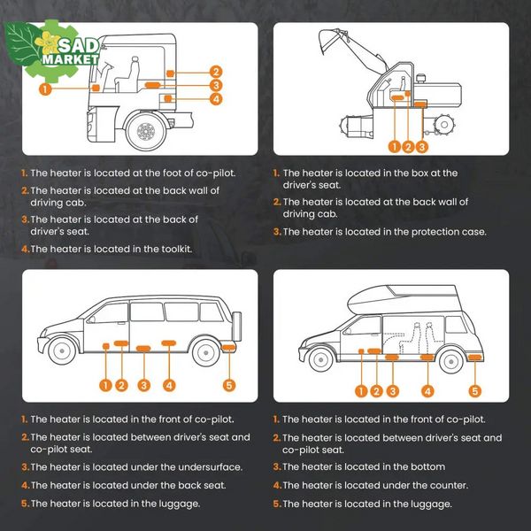 Обігрівач дизельний автомобільний MaXpeedingRods MXR-1FA (2 кВт) MXR-1FA фото