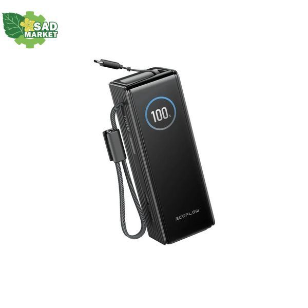 Повербанк EcoFlow RAPID Power Bank с кабелями 25000mAh черный EF-RAPID25K100W-B-EU фото