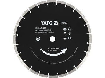 Диск алмазный сегментный по бетону YATO : &Oslash;= 350x 25,4 мм. t= 3,4 мм, до YT-84820 [10/360] YT-60003 фото