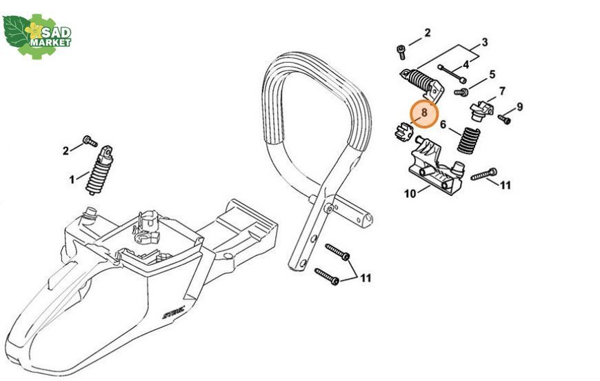 Буфер кільцевий бензопили STIHL MS 261/462 11417912802 фото