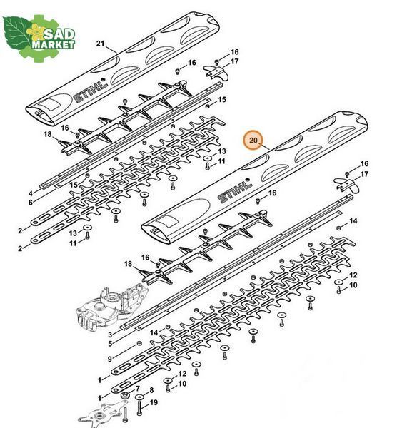 Захисний кожух до ножиць для живоплоту STIHL HSA 86, HSE 71 600мм / 24" 00007929601 фото