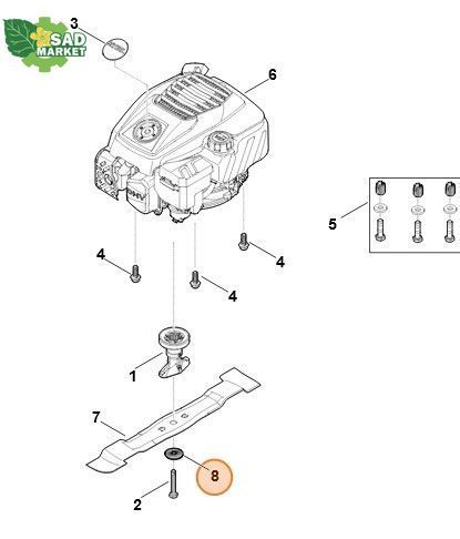 Нож для газонокосилок STIHL RM 253.3/RMA 253.3 T/RM 253.3 T/RMA 453.3 PV/RM 453.3 T WA427020100 фото