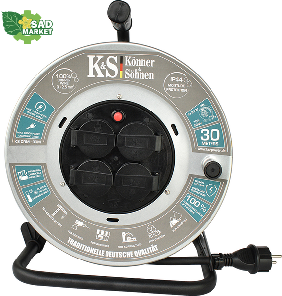 Подовжувач на котушці Konner&Sohnen KS CR-30M KS CRM-30M фото