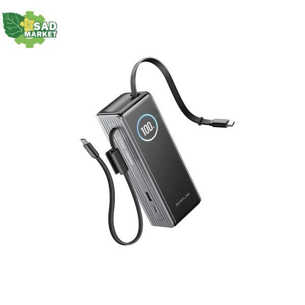Повербанк EcoFlow RAPID Power Bank с кабелями 25000mAh серебристый EF-RAPID25K100W-S-EU фото