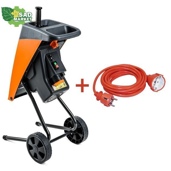Подрібнювач садовий GTM DS2500/40 KIT+ подовжувач 10м DS2500/40_KIT+ext.cord фото
