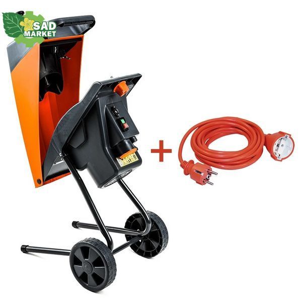 Подрібнювач садовий GTM DS2500/40 KIT+ подовжувач 10м DS2500/40_KIT+ext.cord фото