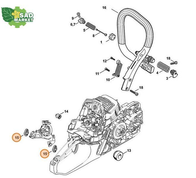 Амортизатор карбюратора бензопилы STIHL MS 261 11411229903 фото