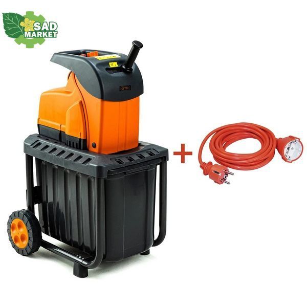 Подрібнювач садовий GTM DS2800/45 KIT + подовжувач 10м DS2800/45_KIT+ext.cord фото