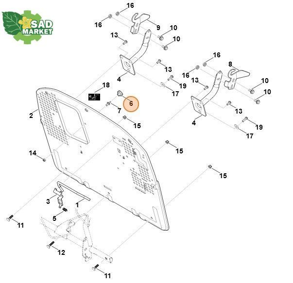 Ручка поворотна ручка для мінітрактора-косарки STIHL RT 61707601800 фото