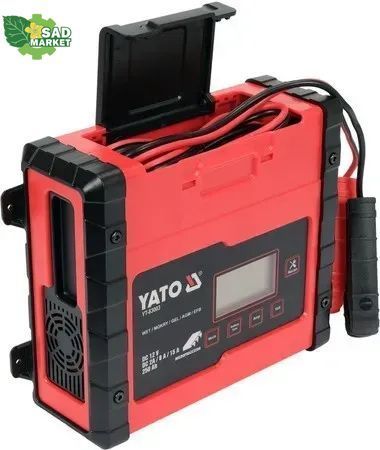 Сетевое зарядное устройство с ЖК-дисплеем 230В YATO YT-83003 12V-2/8/15А YT-83003 фото