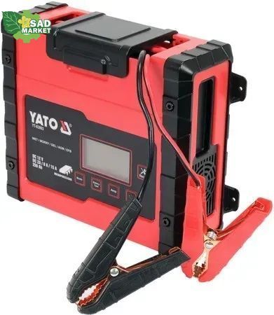 Сетевое зарядное устройство с ЖК-дисплеем 230В YATO YT-83003 12V-2/8/15А YT-83003 фото