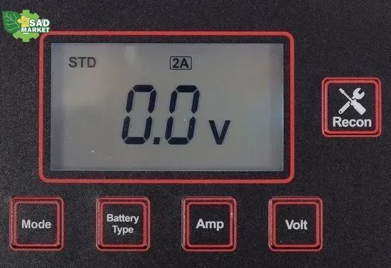 Сетевое зарядное устройство с ЖК-дисплеем 230В YATO YT-83003 12V-2/8/15А YT-83003 фото