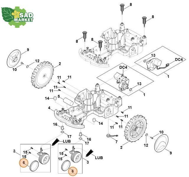 Кільце гумове на колеса до газонокосарок-роботів STIHL (63017068800) 63017068800 фото