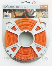 Волосінь косильна STIHL &Oslash; 2,4 мм х 83 м квадрат 00009302641 фото