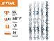 Цепь STIHL 61 RH3 Picco HEXA, 40 см, 3/8&Prime;, 1.1 мм, 55 z (31380000055) 31380000055 фото 3